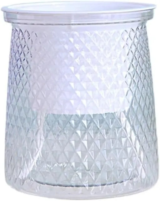 Flower pots - Plastic flower pots - sustainable garden supplies - hydroponic flower pots - visible water level - With absorbent cotton rope - Ø 10 x H 12 cm - Transparent