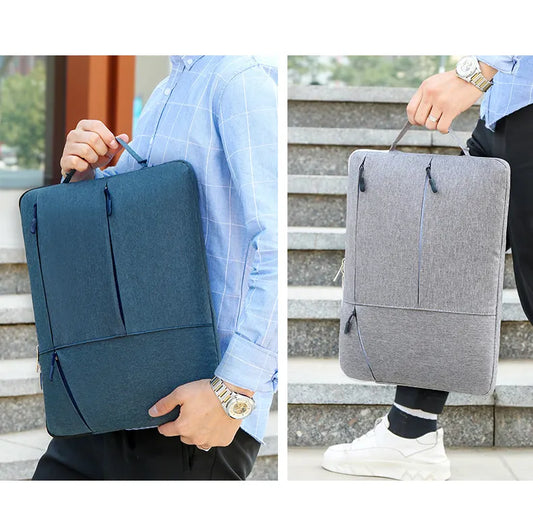 Laptop Case - Suitable for 13/14/15.6 inches - Zippered Laptop Case - Laptop Sleeve - Waterproof Oxford Cloth - Scratch and Wear Resistant, Easy to Carry - Blue - Image 2