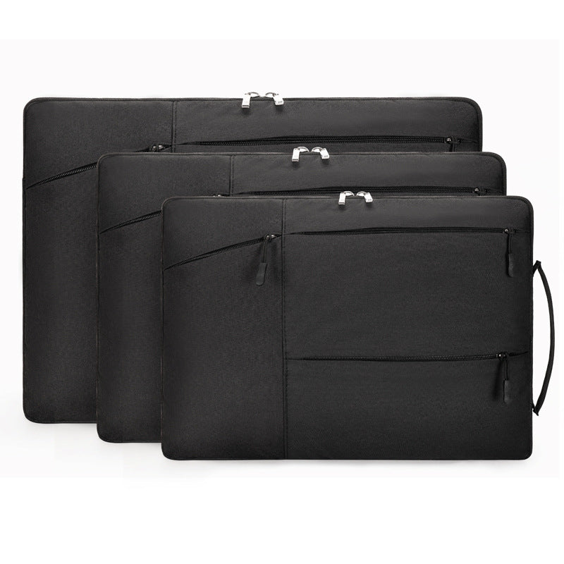 Laptop Case - Suitable for 13/14/15.6 inches - Zippered Laptop Case - Laptop Sleeve - Waterproof Oxford Cloth - Scratch and Wear Resistant, Easy to Carry - Black - Image 6