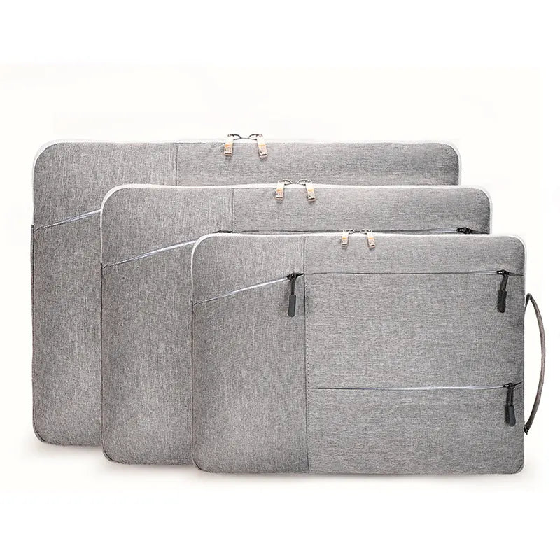 Laptop Case - Suitable for 13/14/15.6 inches - Zippered Laptop Case - Laptop Sleeve - Waterproof Oxford Cloth - Scratch and Wear Resistant, Easy to Carry - Gray - Image 7