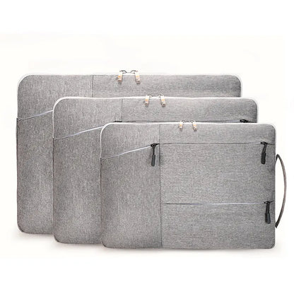 Laptop Case - Suitable for 13/14/15.6 inches - Zippered Laptop Case - Laptop Sleeve - Waterproof Oxford Cloth - Scratch and Wear Resistant, Easy to Carry - Gray - Image 7