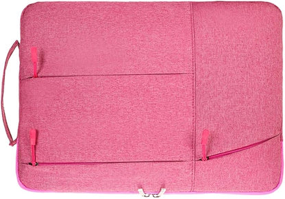 Laptop Case - Suitable for 13/14/15.6 inches - Zippered Laptop Case - Laptop Sleeve - Waterproof Oxford Cloth - Scratch and Wear Resistant, Easy to Carry - Pink - Image 2