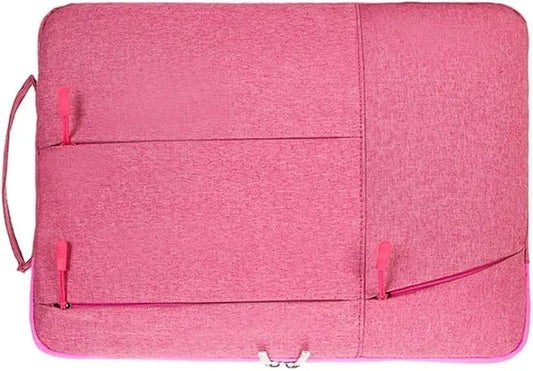 Laptop Case - Suitable for 13/14/15.6 inches - Zippered Laptop Case - Laptop Sleeve - Waterproof Oxford Cloth - Scratch and Wear Resistant, Easy to Carry - Pink - Image 2