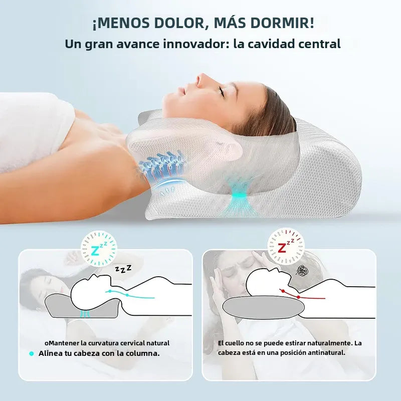 Viscoelastic Neck Pillow, Ergonomic Contour 2-in-1 Neck Pain Orthopedic Pillow, Contour Support Pillow, 1 Piece Light Gray Light gray No, - Image 5