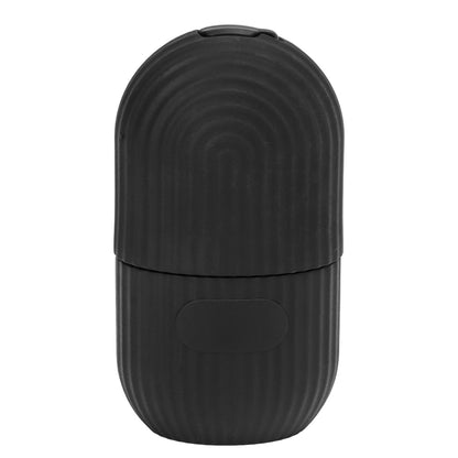 Ice Facial Roller Cold Ice Mold Holder Silicone Reusable for Facial Beauty DIY Facial Care Black Striped Black