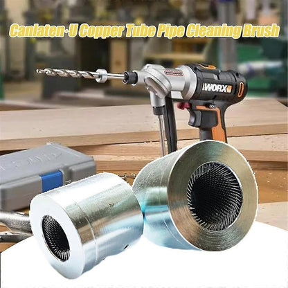 2-Pack Copper Pipe Cleaning Brush, Full-Metal HVAC Pipe Cleaning Brush for Drill Power 1/4in Shaft - Image 4