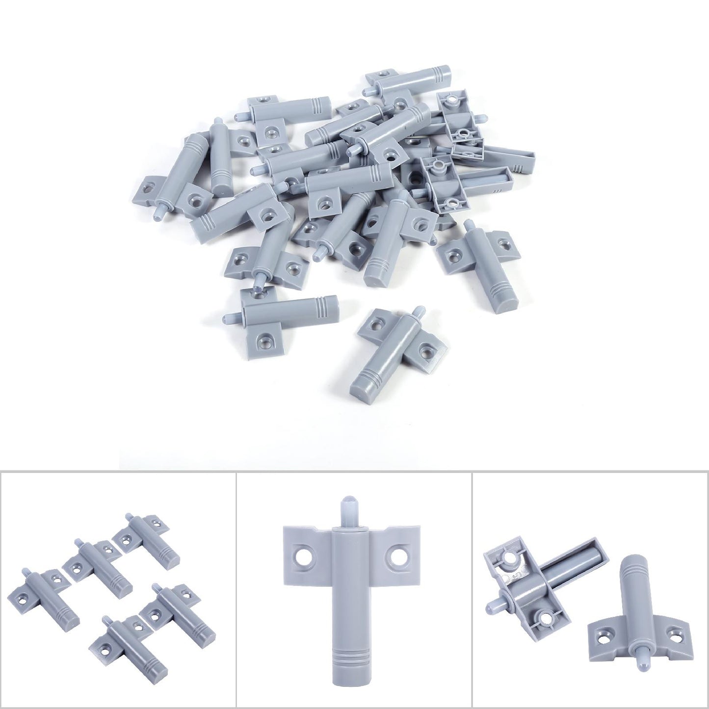 20pcs/pack Kitchen Door Stop Drawer Soft Quiet Closing Damper Buffers Grey/White - Image 6