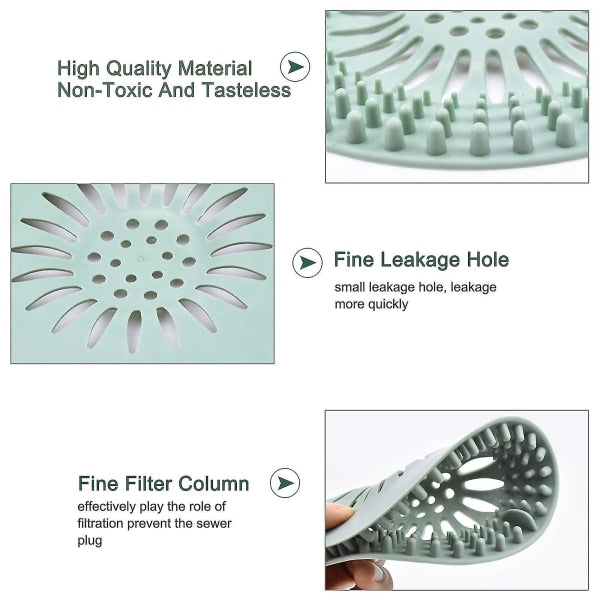 5-pack drain hair catcher, silicone hair stopper Bathtub drain filter, cover Hair trap, hair catcher_max - Image 4