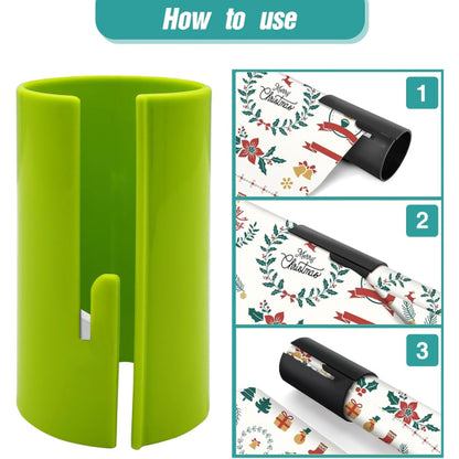 4-pack Sliding Wrapping Paper Cutters - Portable Gift Wrapping Paper Roll Cutter for Christmas and Birthday Wrapping - Image 3
