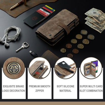 Compatible with Samsung Galaxy A22 5G Case Wallet Durable PU Leather Magnetic Flip Zipper Card Holder - Brown Brown ingen_max - Image 2