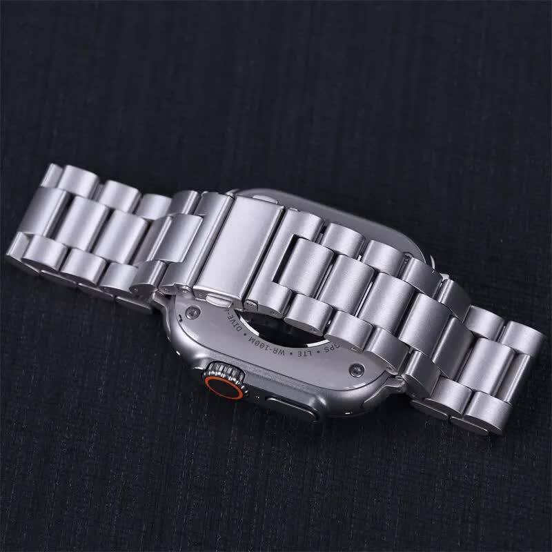 Stainless Steel Bracelet for Apple Watch Band 49mm 45mm 44mm 42mm Watch Metal Bracelet for Iwatch Series 9 8 7 6 5 Black - Image 3