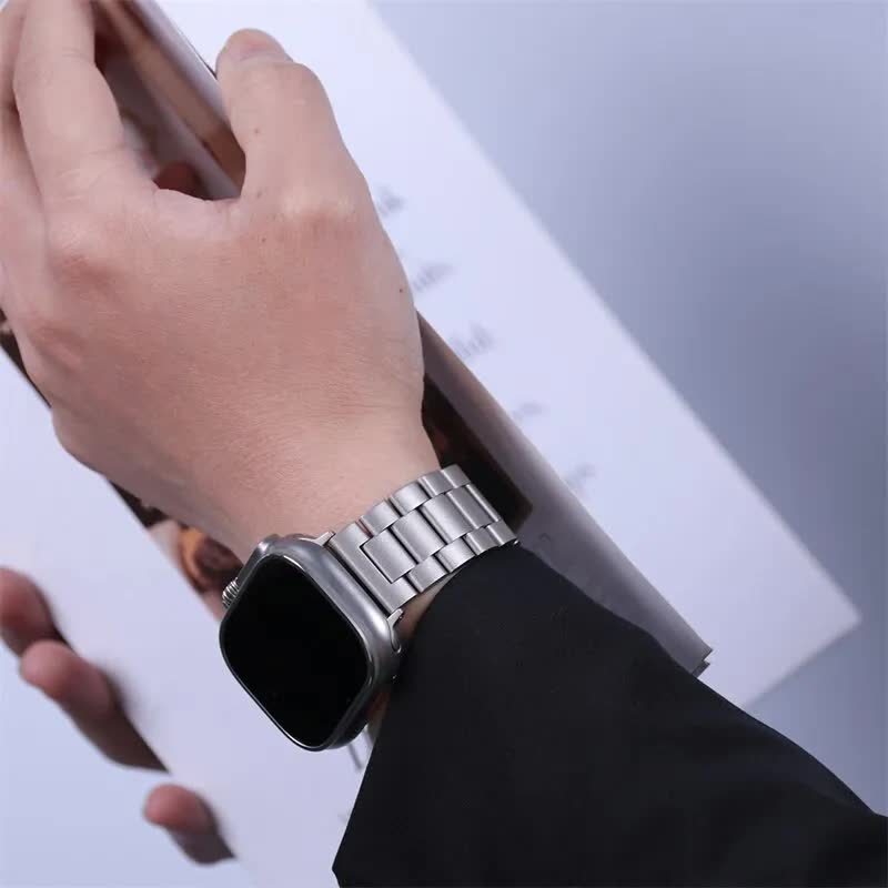 Stainless Steel Bracelet for Apple Watch Band 49mm 45mm 44mm 42mm Watch Metal Bracelet for Iwatch Series 9 8 7 6 5 Black - Image 7