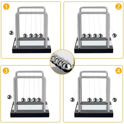 Newton's pendulum, large Newton's cradle 18 cm pendulum Newton's balls Newton's swing Science game Office desk decoration - Image 5