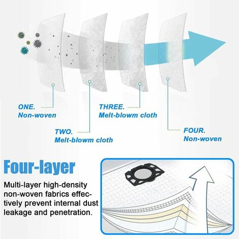 10 pcs vacuum cleaner bags for Karcher WD4 WD5 WD6 Karcher bag MV4, MV5 and MV6 vacuum cleaner bags for Karcher - Image 4