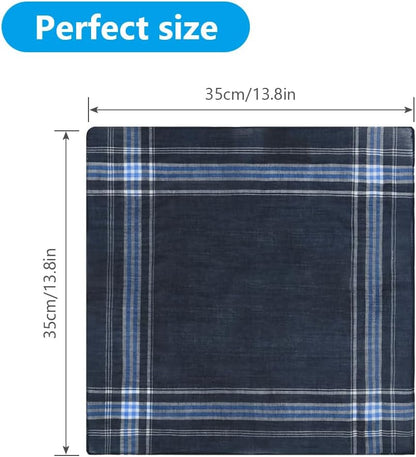 Men's Cloth Handkerchiefs, 24 Pcs Cotton Handkerchiefs for Men, Traditional Handkerchief for Men, 36 cm x 36 cm, 24 Pcs, One Size - Image 2