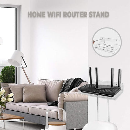 Wifi Router Shelf Wall Mounted Acrylic With Heat Sink For Home_max - Image 2