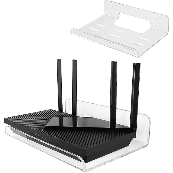 Wifi Router Shelf Wall Mounted Acrylic With Heat Sink For Home_max - Image 4