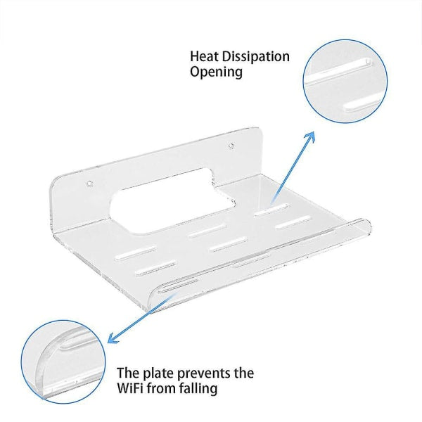 Wifi Router Shelf Wall Mounted Acrylic With Heat Sink For Home_max - Image 5
