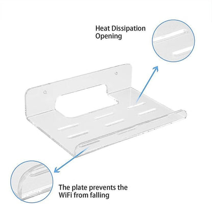 Wifi Router Shelf Wall Mounted Acrylic With Heat Sink For Home_max - Image 5