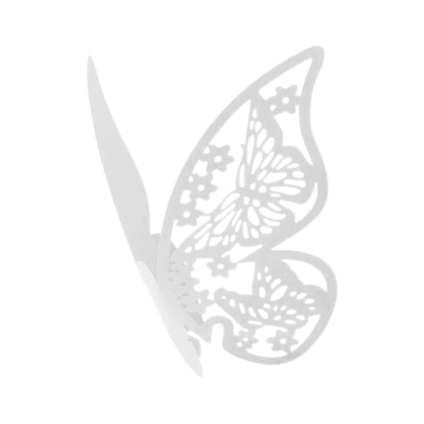 40pcs Butterfly Hanging Glass Cards - Wedding Decoration - Creative White 40pcs - Image 5