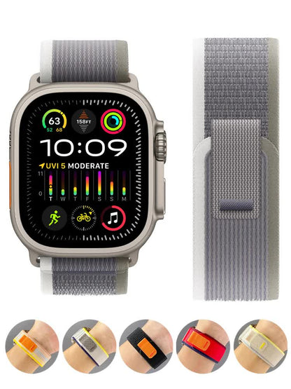 Trail strap for Apple Watch Ultra 2 band 49mm 44mm 45mm 40mm 41mm 38mm 42mm 45 44mm bracelet iWatch series 8 9 7 6 5 3 see Orange Beige Orange Beige 42 44 45 49mm - Image 3