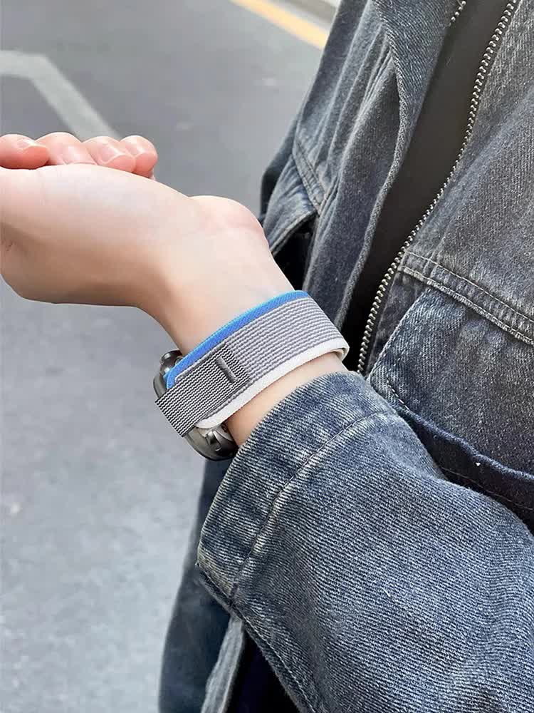 Trail strap for Apple Watch Ultra 2 band 49mm 44mm 45mm 40mm 41mm 38mm 42mm 45 44mm bracelet iWatch series 8 9 7 6 5 3 see Orange Beige Orange Beige 42 44 45 49mm - Image 6