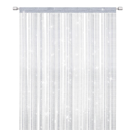 String Curtains Door Mosquito Net, Elegant Divider Tassel Curtain for Home Decor, Partition Curtain for Doors and Windows, White (100x200cm)