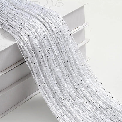 String Curtains Door Mosquito Net, Elegant Divider Tassel Curtain for Home Decor, Partition Curtain for Doors and Windows, White (100x200cm) - Image 3