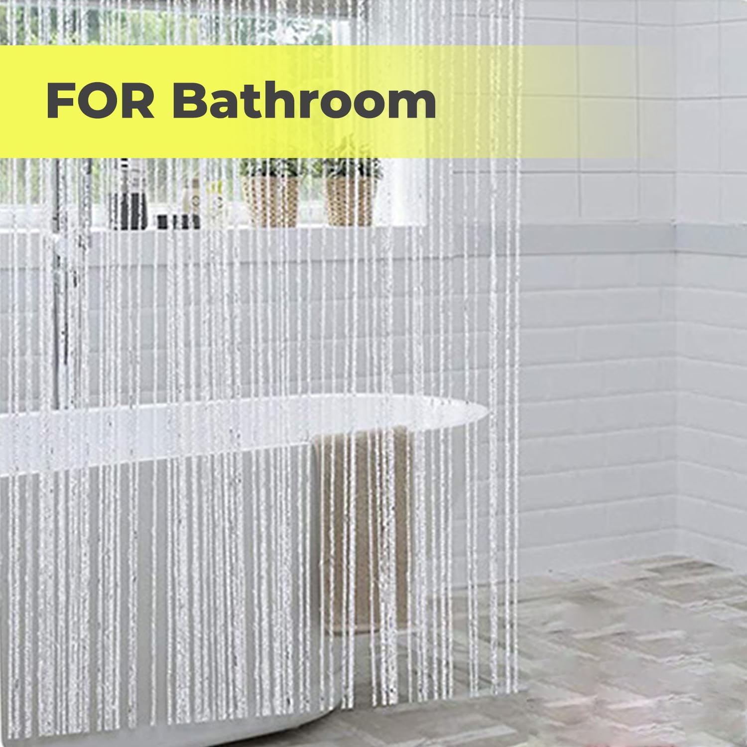 String Curtains Door Mosquito Net, Elegant Divider Tassel Curtain for Home Decor, Partition Curtain for Doors and Windows, White (100x200cm) - Image 5