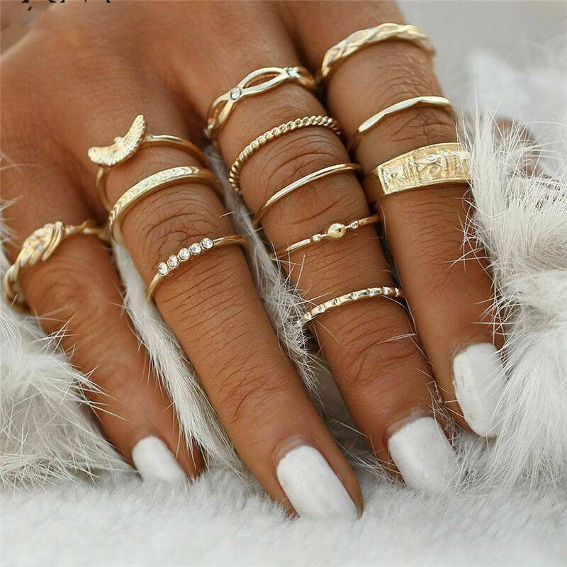 Fashion women's ring open ring led ring little finger ring set Amazon ZCR015 - Image 6