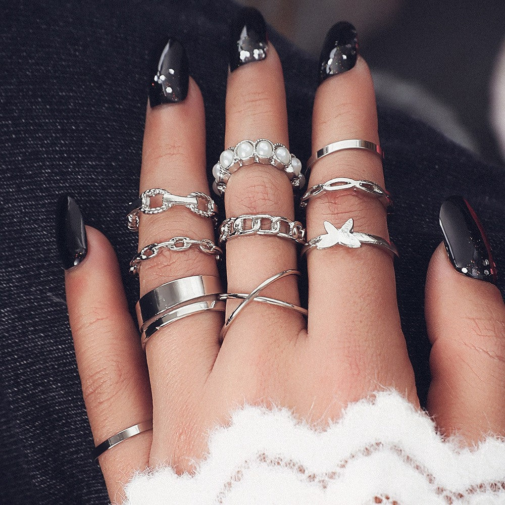 Fashion women's ring open ring led ring little finger ring set Amazon ZCR015 - Image 9