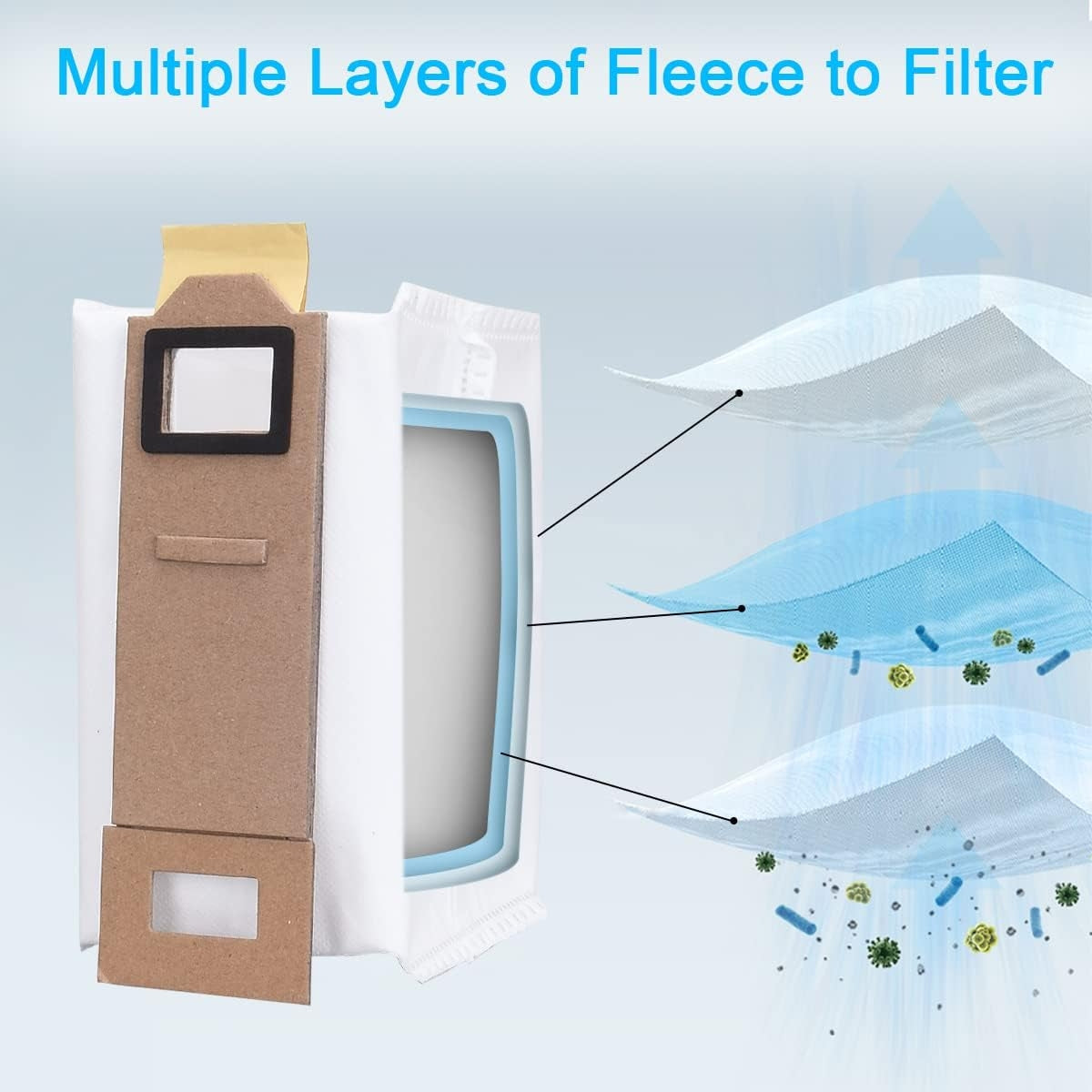 12 Vacuum Cleaner Bags for Roborock S7 S7 Plus S7 Max T7s T7s Plus, Replace-Xin - Image 2