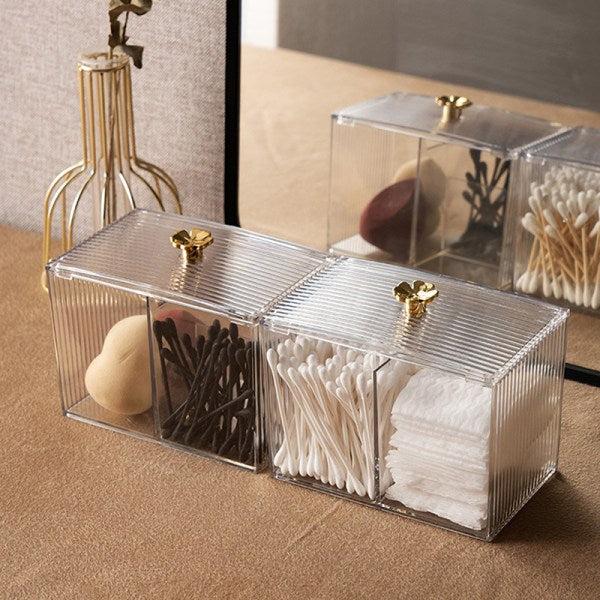 Makeup Storage Organizer Bathroom Jar Cotton Swabs Storage - Image 4
