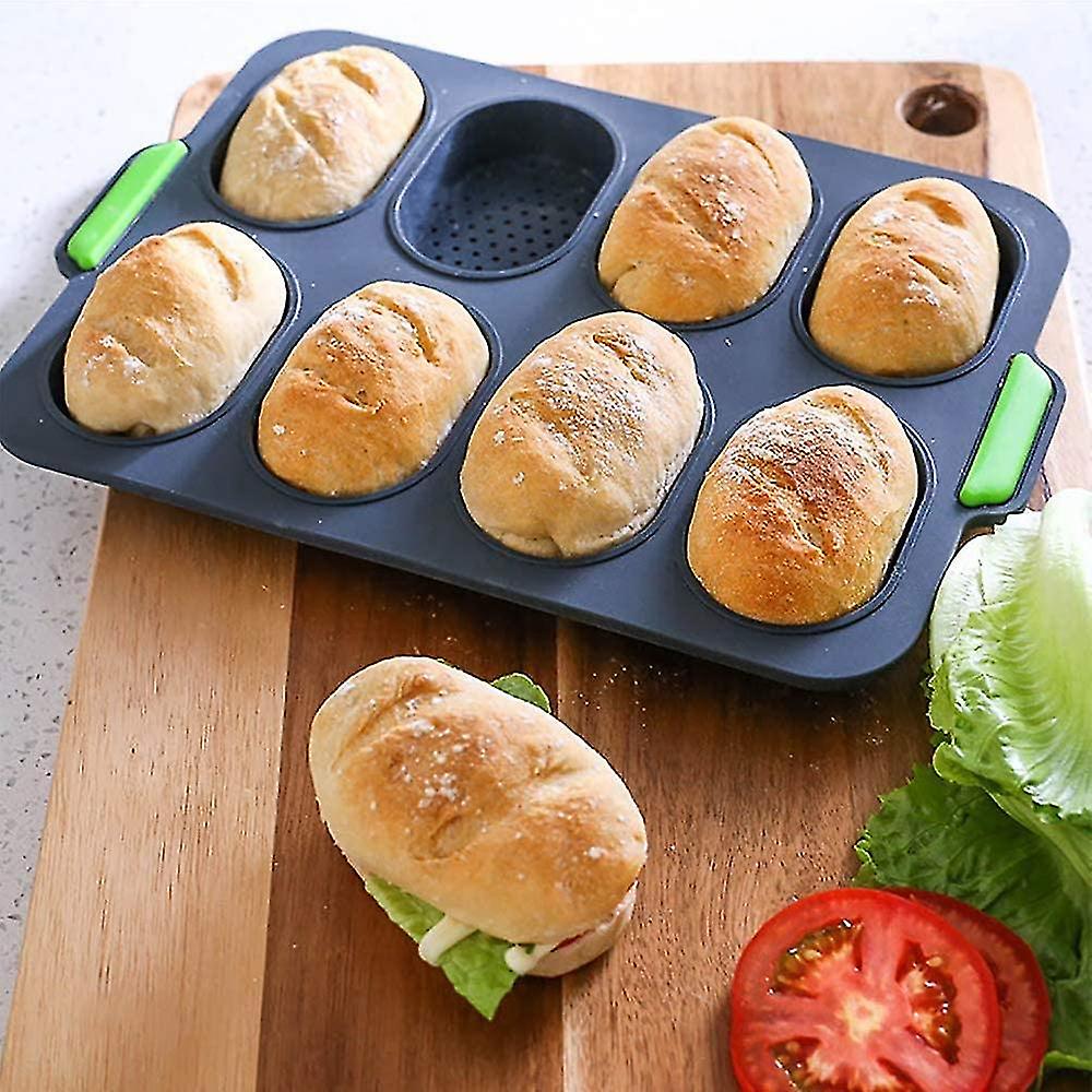 Mini baguette baking tray, bread crisping tray, non-stick perforated - Image 3