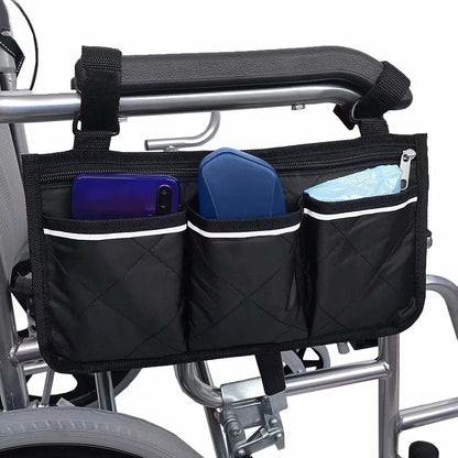 Bag for (black, 32.5 x 18 cm) wheelchair with pockets - Image 4
