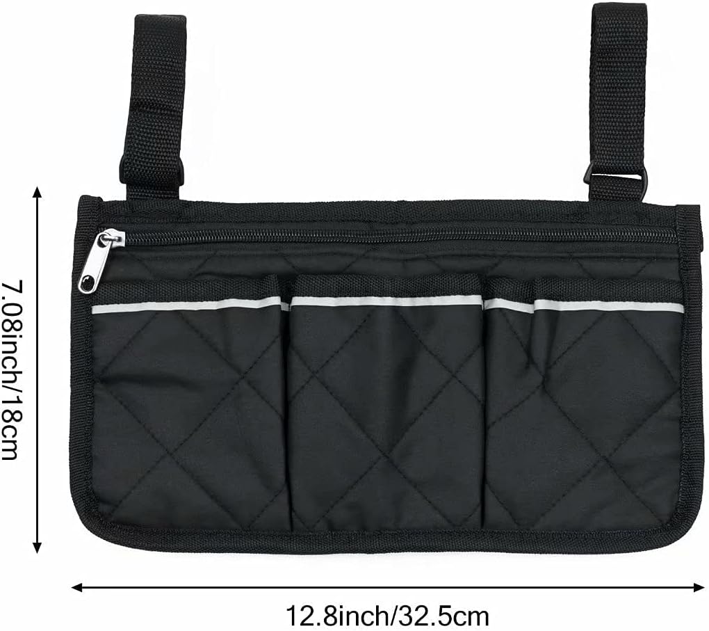 Bag for (black, 32.5 x 18 cm) wheelchair with pockets - Image 5