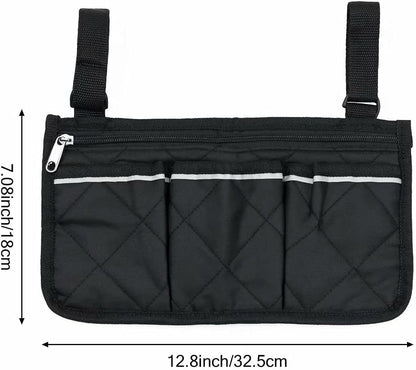 Bag for (black, 32.5 x 18 cm) wheelchair with pockets - Image 5