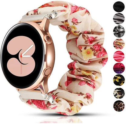 Compatible with Samsung Galaxy Watch 4 40mm 44mm Bracelet Scrunchies Bracelet for Samsung Galaxy Watch4 Classic 42mm Black galaxy watch6 - Image 2
