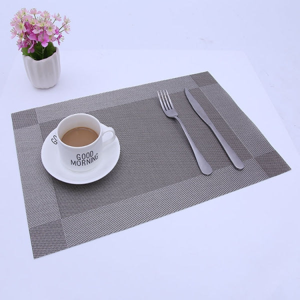PVC Non-Slip PVC Placemats Set Heat Resistant Placemats Dining Table Kitchen Mat (Set of 4) Gold - Image 5