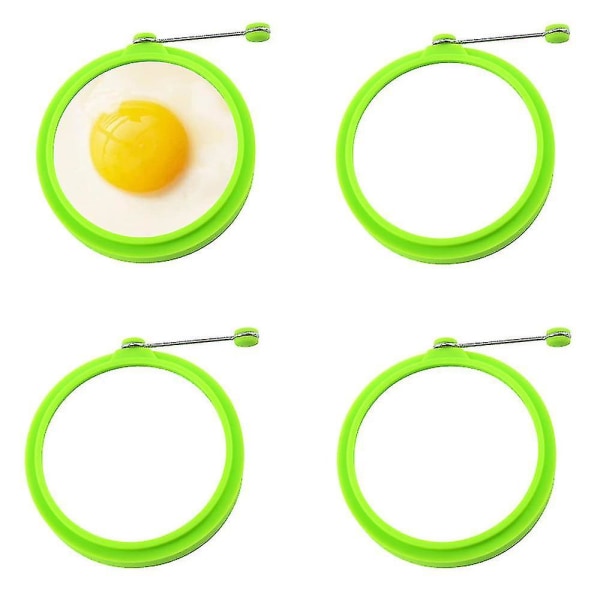 pcs silicone egg ring, egg rings non-stick, egg cooking rings, perfect fried shape or pancake rings - Image 3