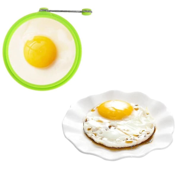 pcs silicone egg ring, egg rings non-stick, egg cooking rings, perfect fried shape or pancake rings - Image 4