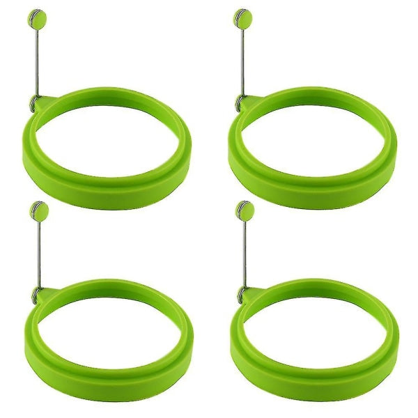 pcs silicone egg ring, egg rings non-stick, egg cooking rings, perfect fried shape or pancake rings - Image 5