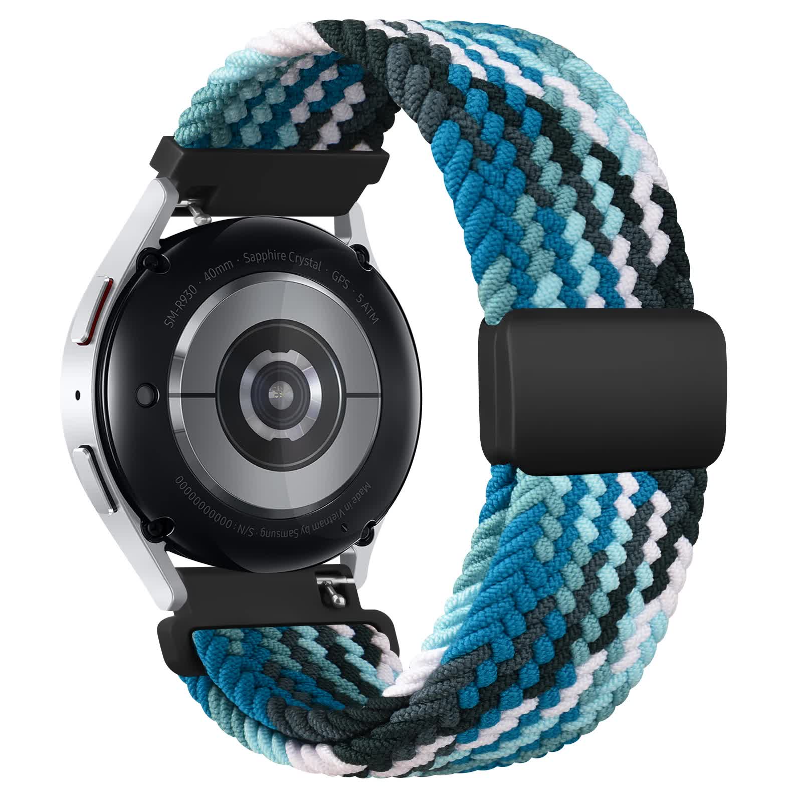 20mm Braided Sololoop for Garmin Vivoactive 5/3/3 Music Band Wristband for Garmin VivoMove3/Trend/Sport Venu SQ/SQ2/2plus Strap Rainbow Rainbow 20mm - Image 2
