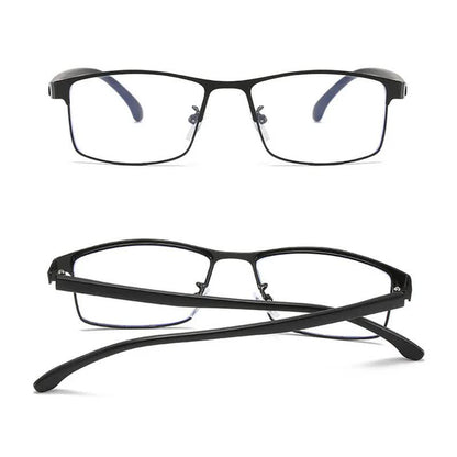 Anti-blue Light Myopia Glasses Ready-made Business Men Women Metal Square Glasses Diopter 0 -0.5 -1.0 -1.5 To -6.0 3 - Image 6