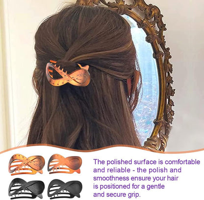 4pcs Matte French Style Hair Clips, Large Acrylic Hair Clips, Non-Slip Hair Clips, Thick Hair, Flat Hair Clips, Grip Hair Clips, Banana Barrette - Image 5