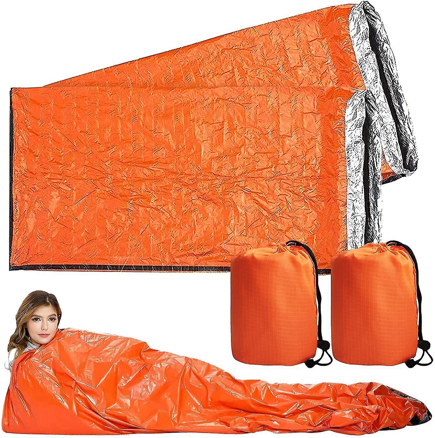 4x Outdoor Emergency Thermal Waterproof Sleeping Bag Camping Survival Bivvy Sack - Image 2