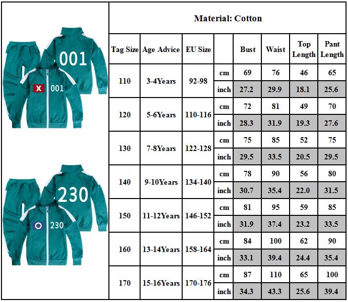 Squid Game Season 2 - Jacket and Pants Outfit for Kids Survival Game Gift #230 #230 #230 #230 160cm - Image 2