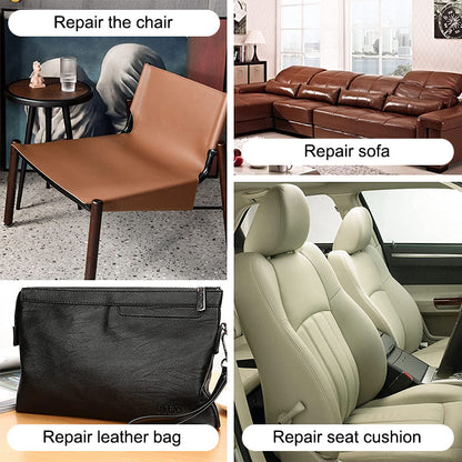 INF Self-Adhesive Repair Patch Faux Leather 50x138 cm Black - Image 7