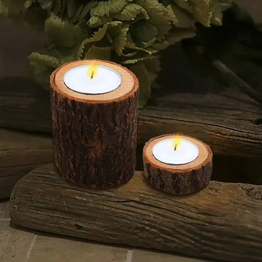 Wooden Candle Holder Rustic For Home Wedding Creative Decoration Comb - Image 5