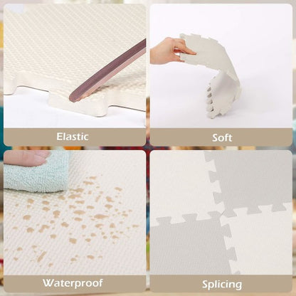Foam Play Mat - Soft Eva Puzzle Mat for Kids, Interlocking Play Mat for Kids Foam Floor Mat, 16 pcs. - Image 3